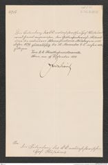 k.k. naturhistorisches Hofmuseum, Intendanzakten 1876-1884 (Hochstetter), Aktenzahl Z.75.b/1878, Seite 1